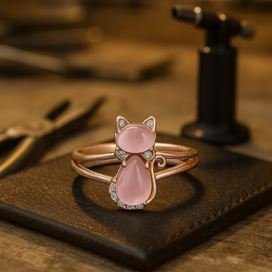 Cat Ring in Rose Gold - emmy-rae-jewels.com