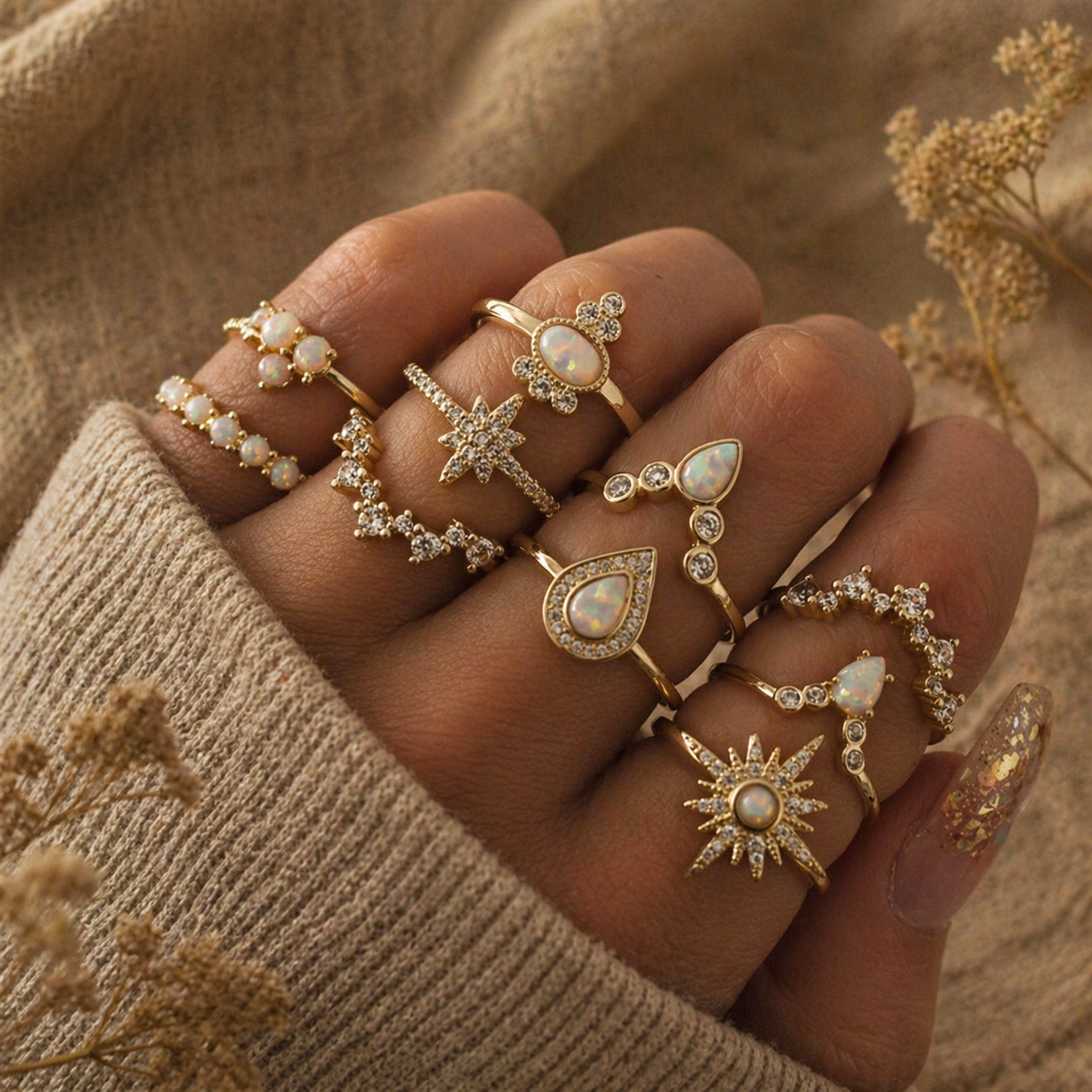 Unique pack with 8 to 12 rings