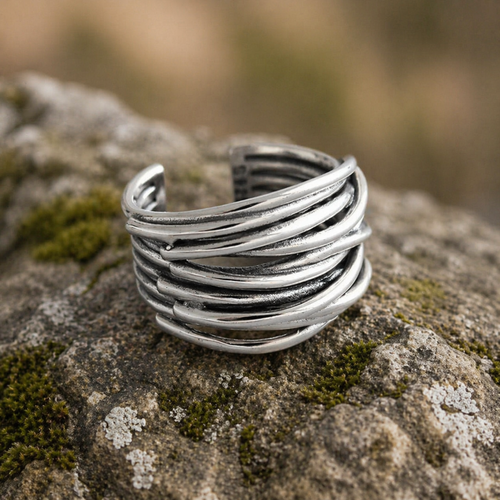 Adjustable silver layer ring