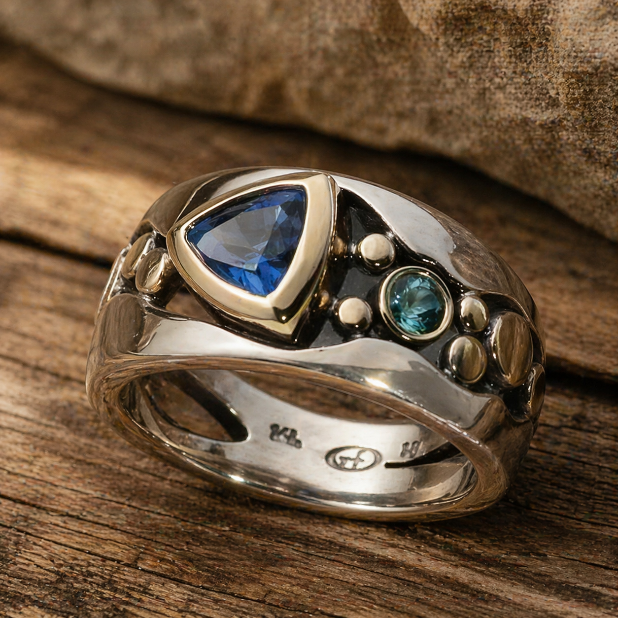 Vintage Blue Crystal Ring