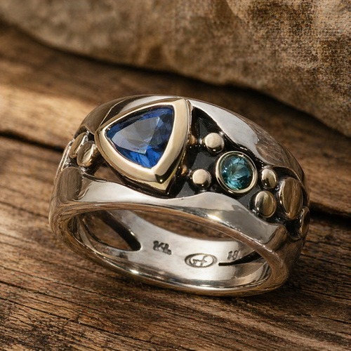 Vintage Blue Crystal Ring