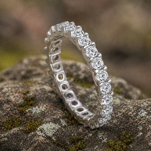 Silver Ring with Zirconia Inlay