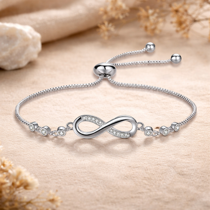 Chic Rose Gold Infinity Adjustable Bracelet