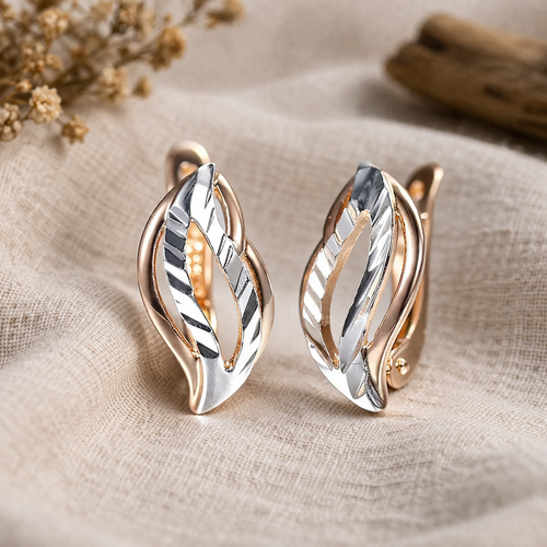 Elegant Earrings in Gold and Silver