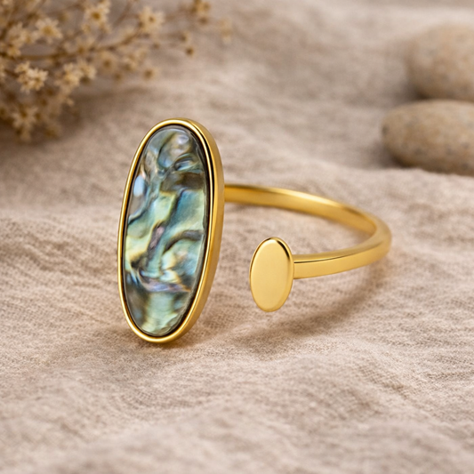 Vintage colorful opal ring