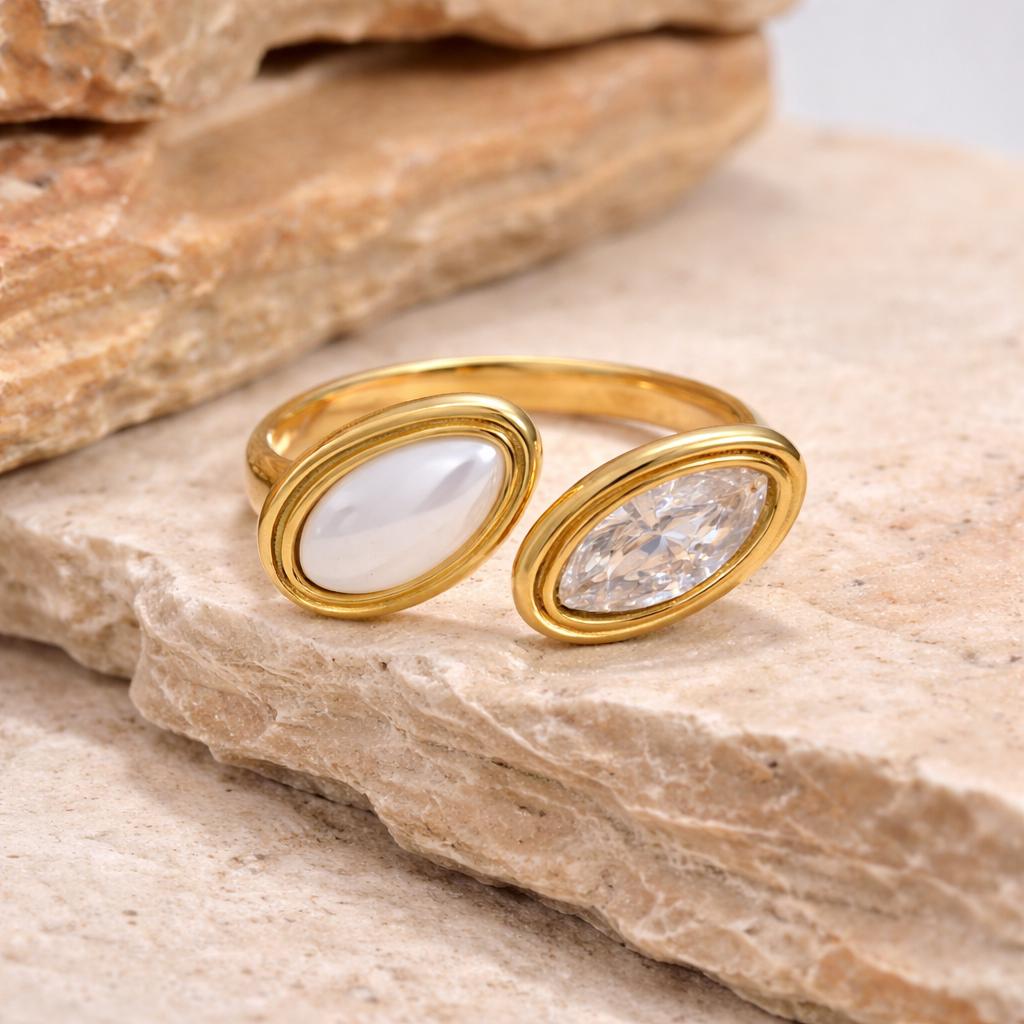 Double Marquise Bypass Ring