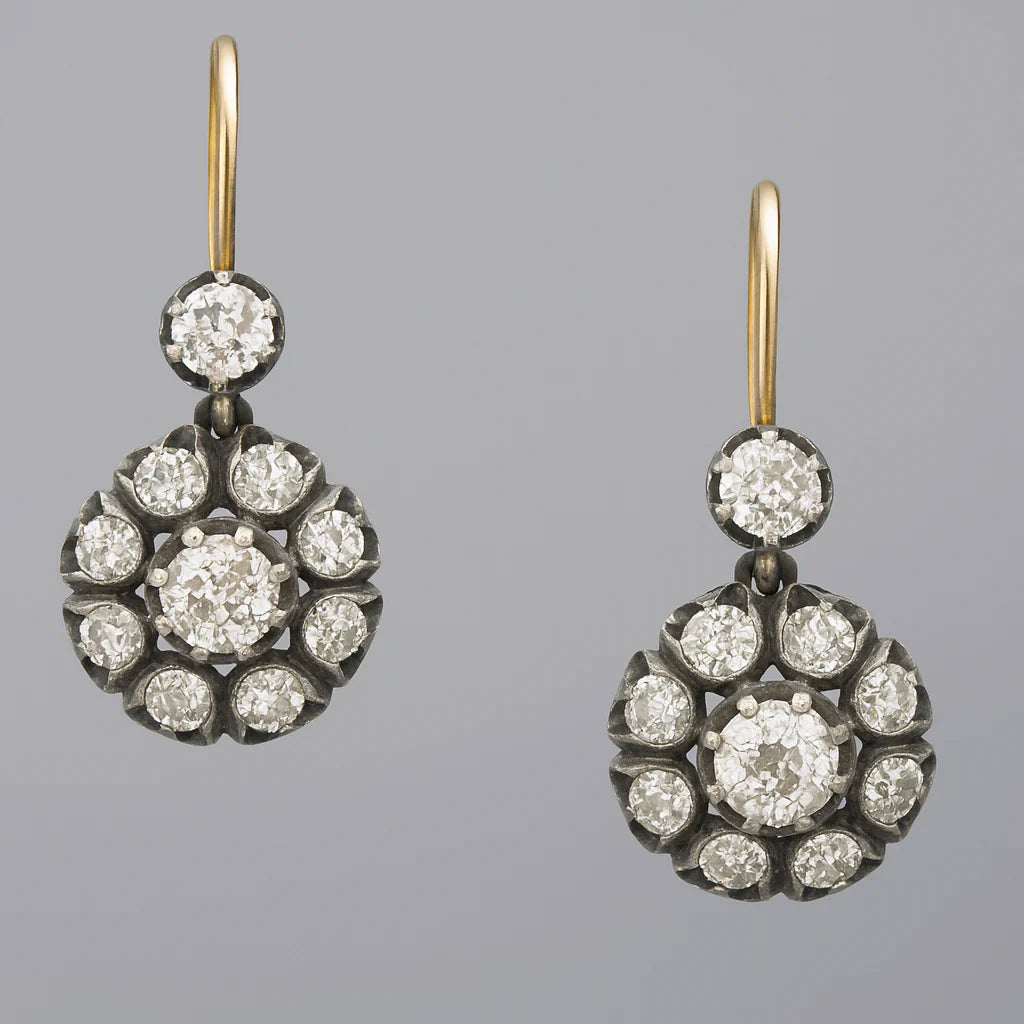 Vintage Gemstone Drop Earrings