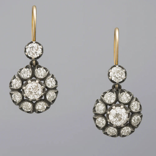 Vintage Gemstone Drop Earrings