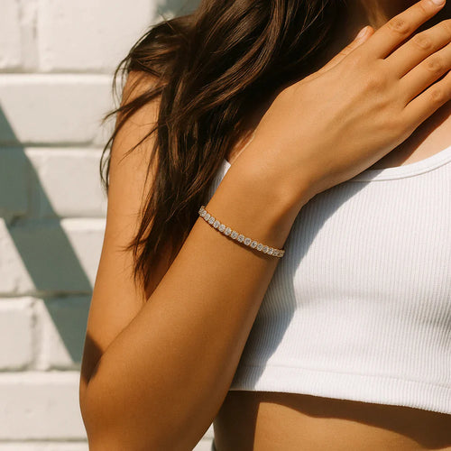 Gold Plated Moissanite Tennis Bracelet