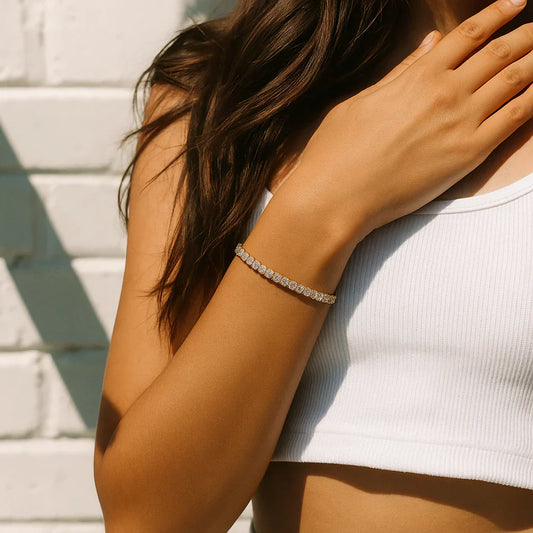Gold Plated Moissanite Tennis Bracelet