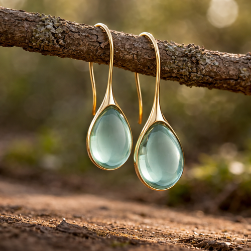 Crystal Drop Earrings in Gold and Silver