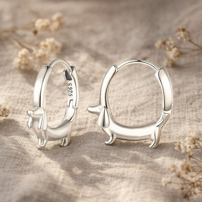 Dachshund Hoops Pet Lovers Earrings