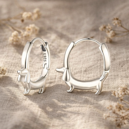 Dachshund Hoops Pet Lovers Earrings