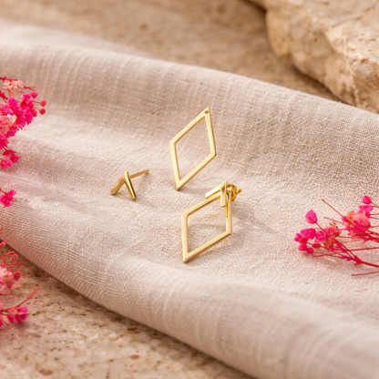 Bohemian Geometric Stud Earrings