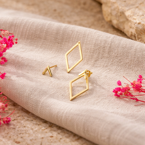 Bohemian Geometric Stud Earrings