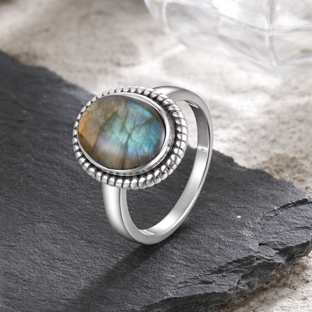 Classic Silver Rope Oval Ring