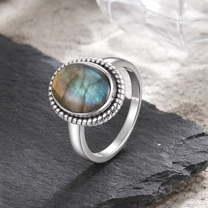 Classic Silver Rope Oval Ring