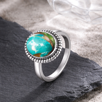 Classic Silver Rope Oval Ring