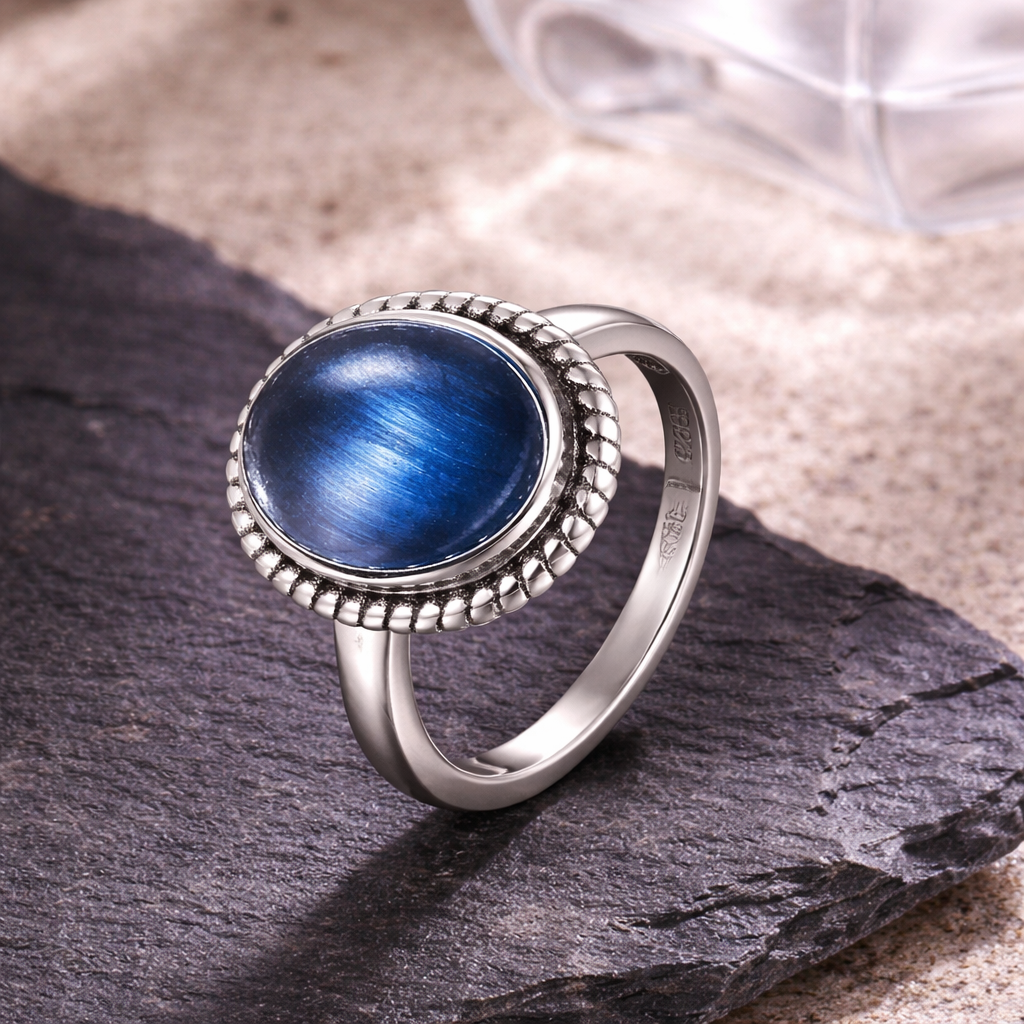 Classic Silver Rope Oval Ring
