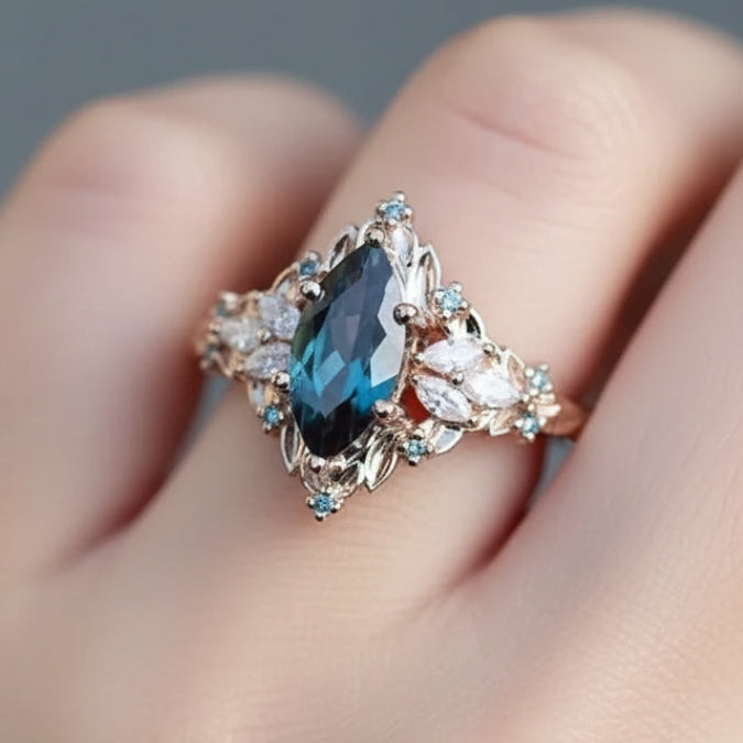 Blue Crystalline Exotic Ring - emmy-rae-jewels.com