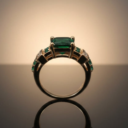 Green Crystalline Golden Ring - emmy-rae-jewels.com