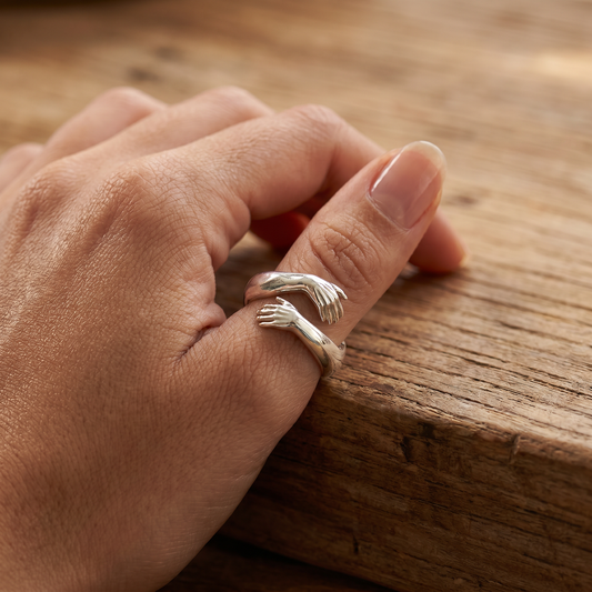 Adjustable Embrace Silver Ring