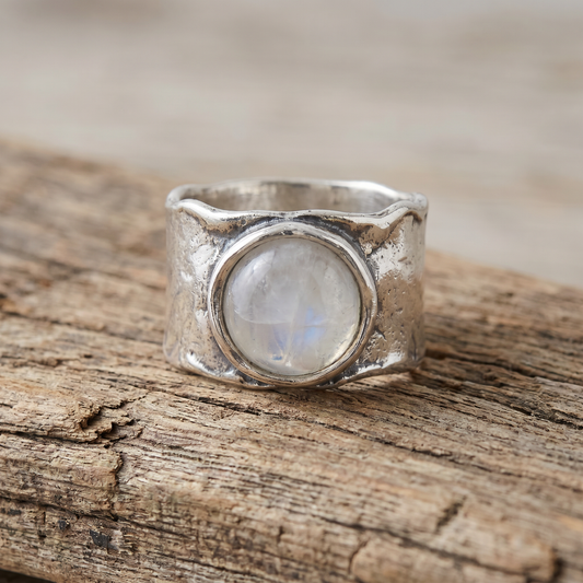 Boho Moonstone Ring