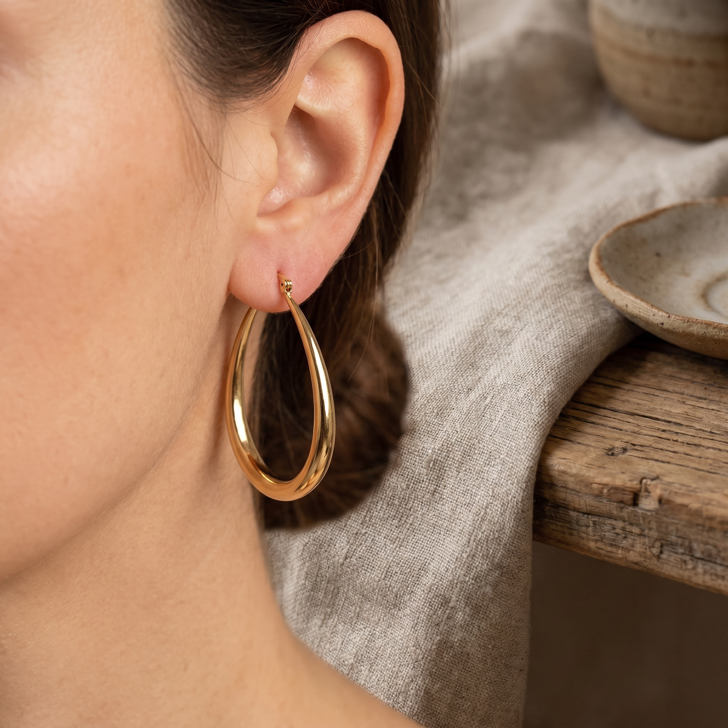 Vintage Gold Hoop Earrings
