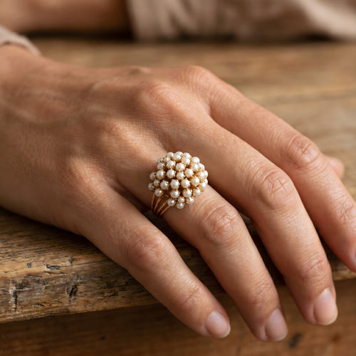 Bush - Inlaid Pearls Ring