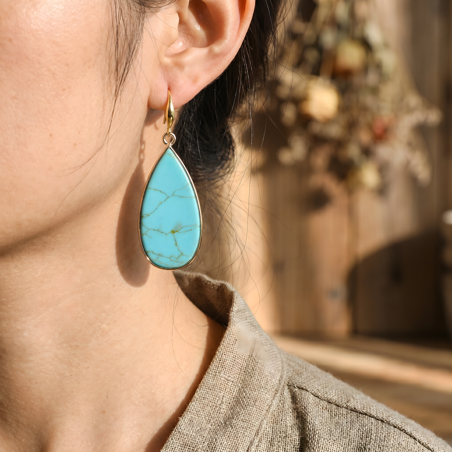 Endless Connection Turquoise Earrings