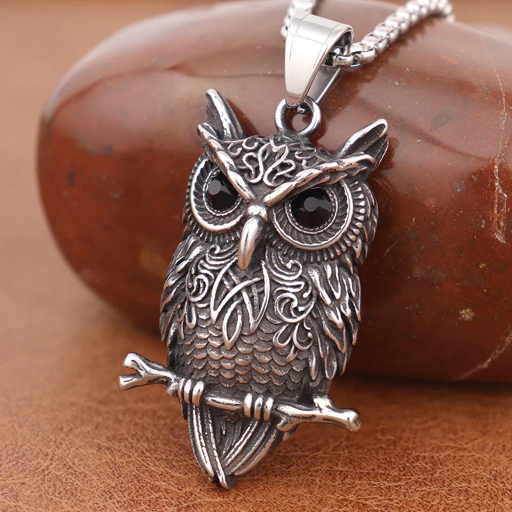 Vintage Owl Wisdom Pendant Necklace - emmy-rae-jewels.com