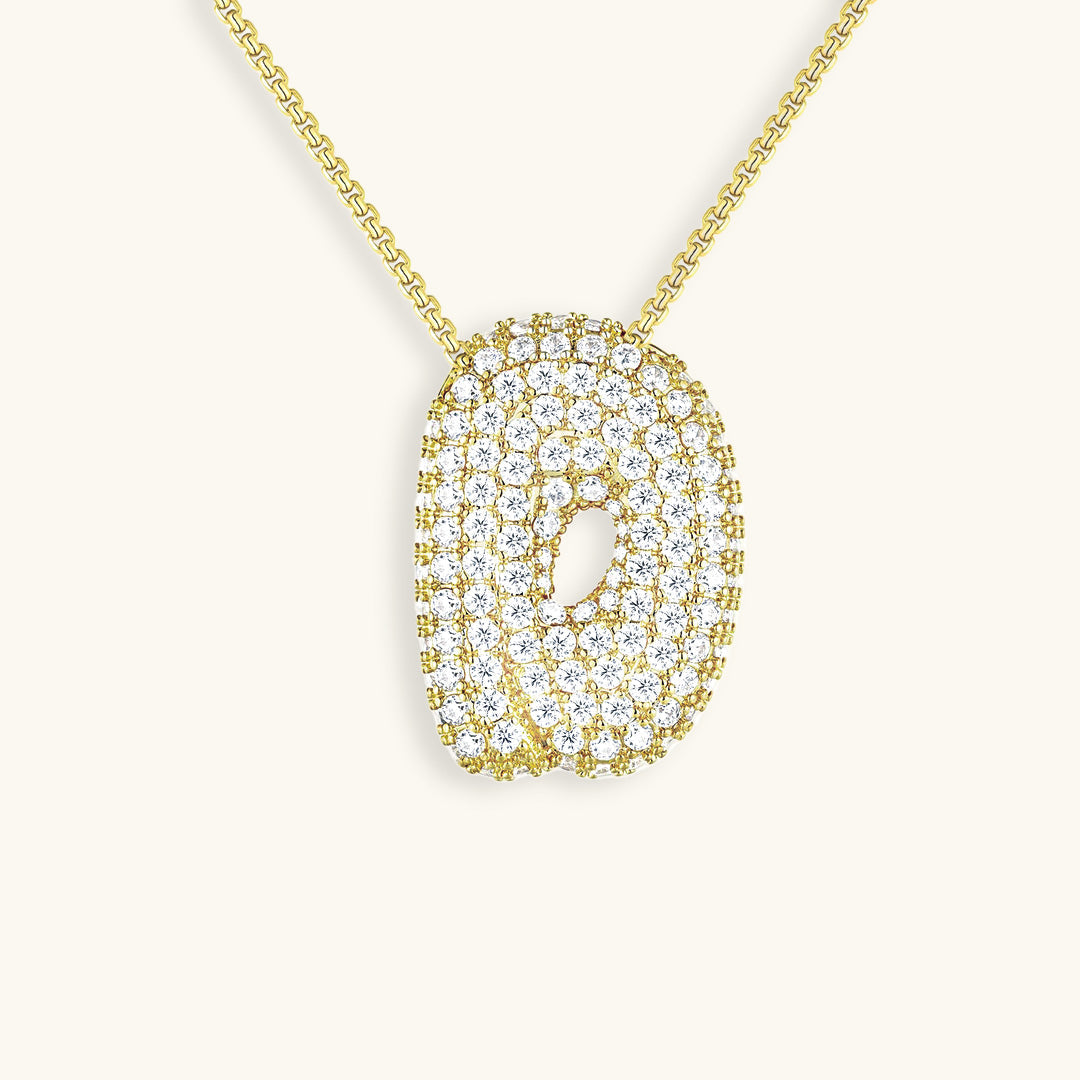Hailey Bubble Initial Necklace - emmy-rae-jewels.com