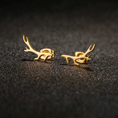 Deer Antler Stud Earrings - emmy-rae-jewels.com