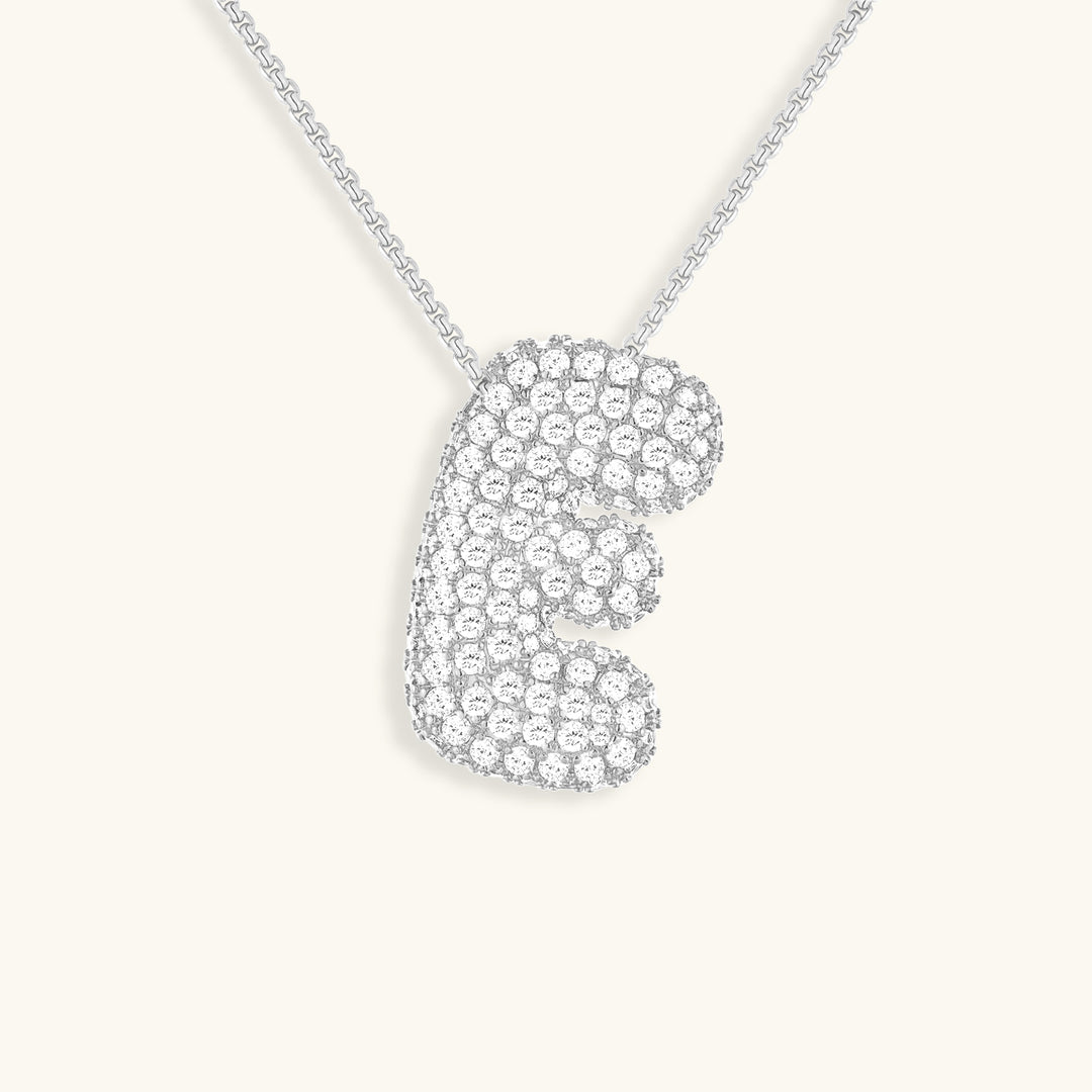 Hailey Bubble Initial Necklace - emmy-rae-jewels.com