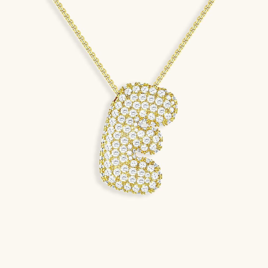 Hailey Bubble Initial Necklace - emmy-rae-jewels.com