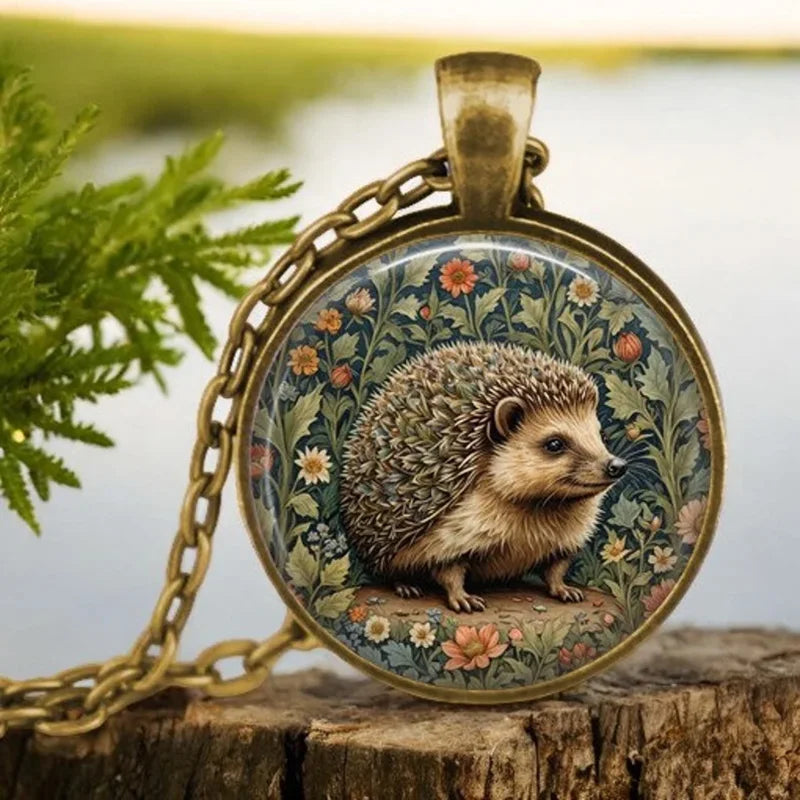 Forest Spirit Animal Glass Pendant Necklace - emmy-rae-jewels.com