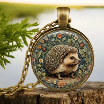 Forest Spirit Animal Glass Pendant Necklace - emmy-rae-jewels.com