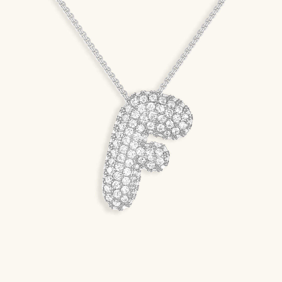 Hailey Bubble Initial Necklace - emmy-rae-jewels.com