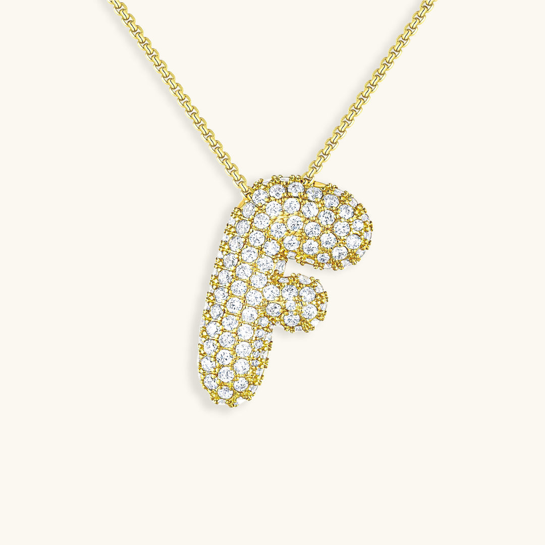 Hailey Bubble Initial Necklace - emmy-rae-jewels.com