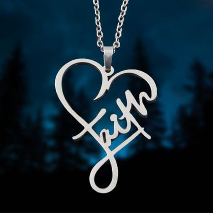 Faith Heart Necklace - emmy-rae-jewels.com
