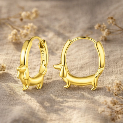 Dachshund Hoops Pet Lovers Earrings