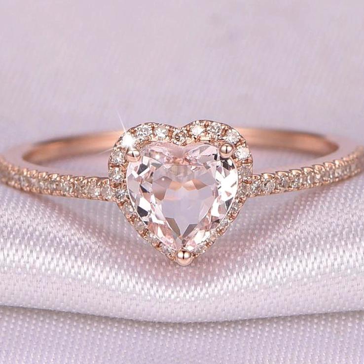 Crystal Heart Ring with Zirconias - emmy-rae-jewels.com
