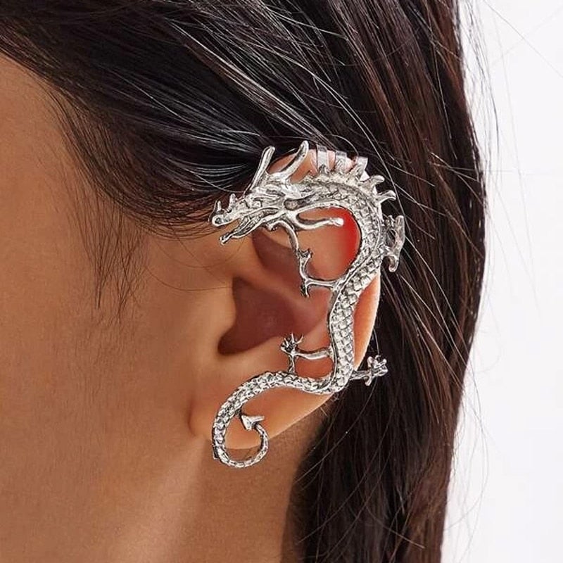 Silver Dragon Earrings - emmy-rae-jewels.com
