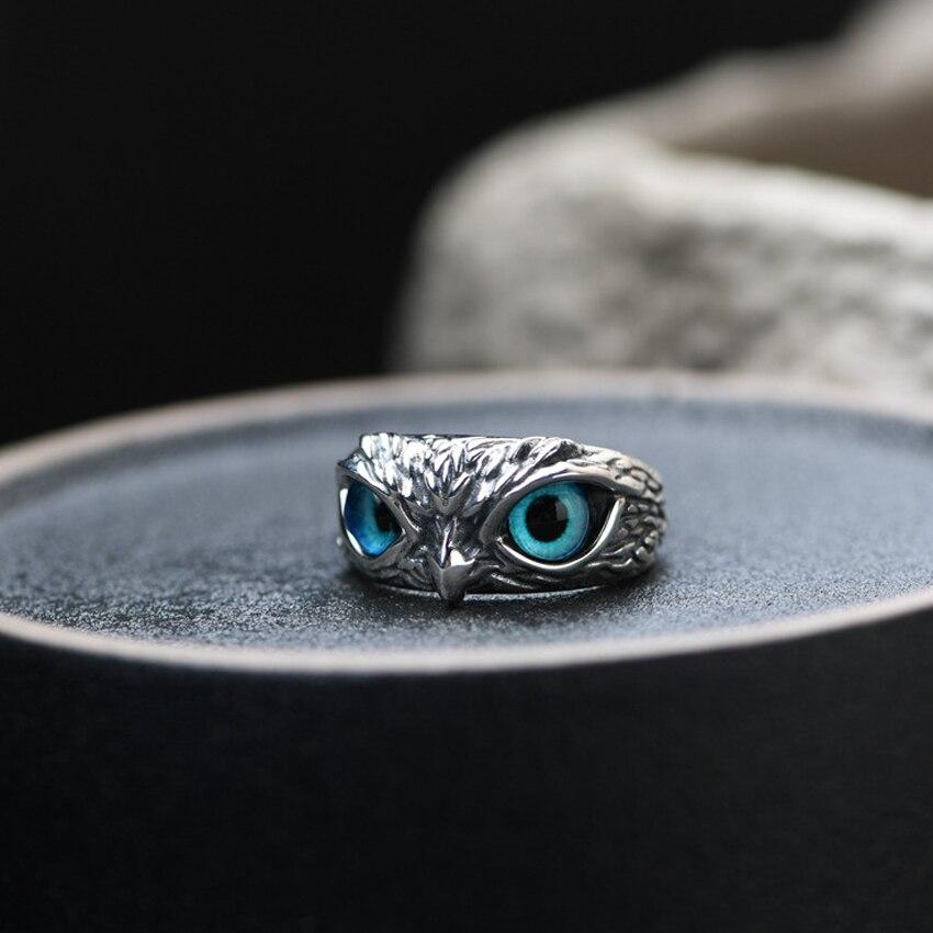 Owl of Good Luck Adjustable Ring in Silver and Opal - emmy-rae-jewels.com