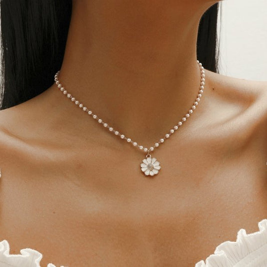 Daisy with Pearls Pendant - emmy-rae-jewels.com