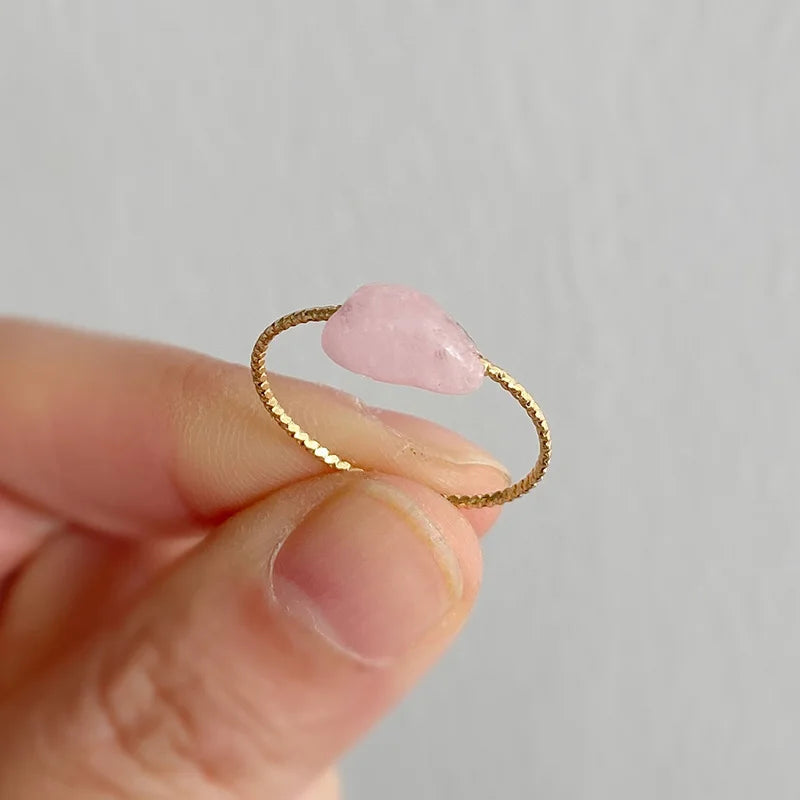 Thin Ring with Colorful Stones