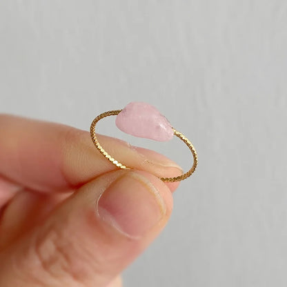Thin Ring with Colorful Stones