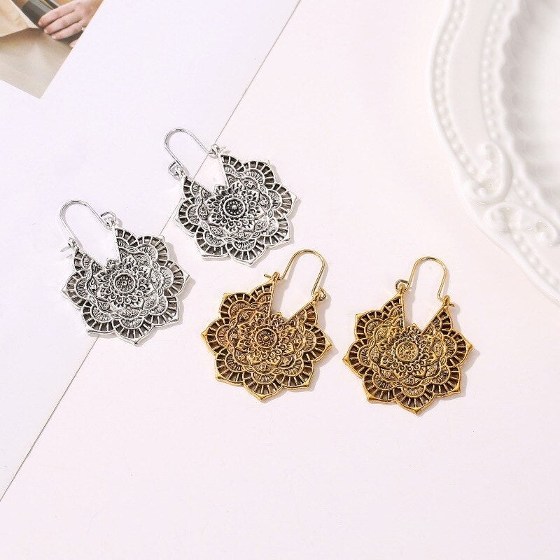 Lotus Mandala Earrings - emmy-rae-jewels.com