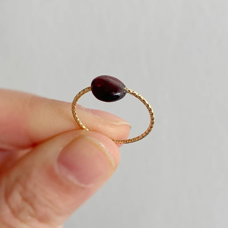 Thin Ring with Colorful Stones