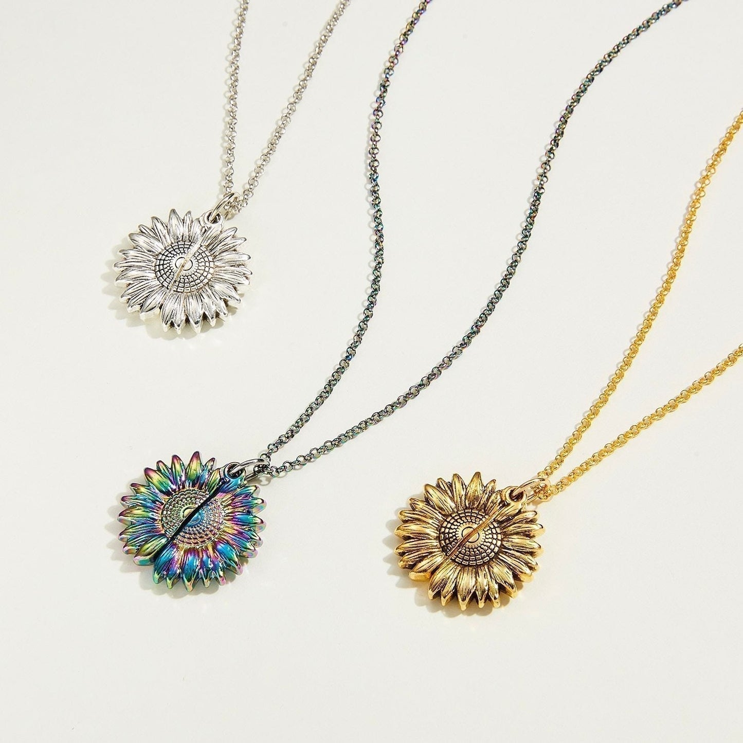 Silver Sunflower Pendant - emmy-rae-jewels.com